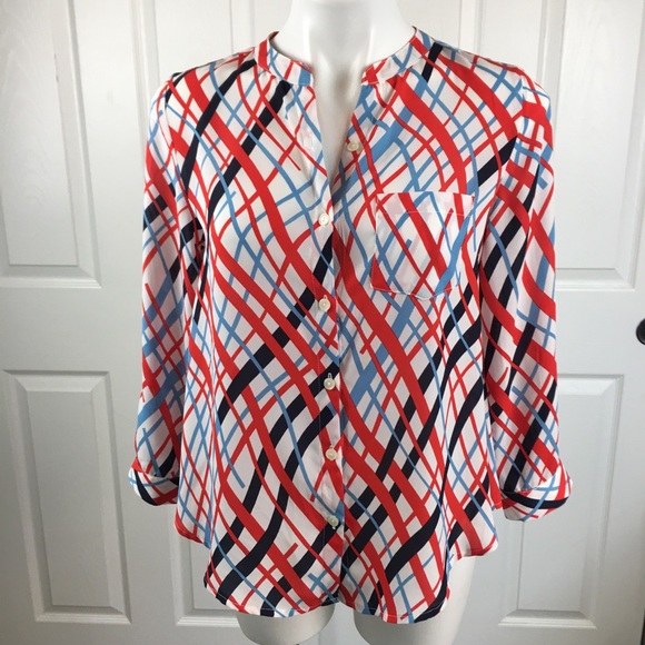 Halogen Long Sleeve Multicolor Women Top - Picture 2 of 9